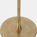 Metal, 24"H Round Drink Table, Gold/white Metal, 24"H Round Drink Table, Gold/white