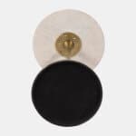 Metal, 24"H Round Drink Table, Gold/white Metal, 24"H Round Drink Table, Gold/white
