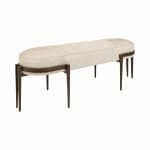 55" Marellla Hair On Hide Bench 55" Marellla Hair On Hide Bench