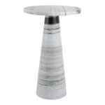 22" Panda Stone Marble Accent Table, Multi 22" Panda Stone Marble Accent Table, Multi
