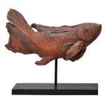 Dragon Koi Teak Wood Sculpture Dragon Koi Teak Wood Sculpture