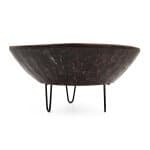20x20x13" Carved Decorative Wooden Bowl with Three Legs, Brown Leg 20x20x13" Carved Decorative Wooden Bowl with Three Legs, Brown Leg