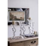 D4.7x9" Audrey Glass Candlestick, Medium D4.7x9" Audrey Glass Candlestick, Medium