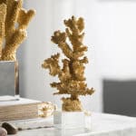 D6x13" Golden Coral Accent on Clear Base D6x13" Golden Coral Accent on Clear Base