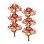 Coral Pink Peony and Hydrangea Flower Bouquet (Set of 6) Coral Pink Peony and Hydrangea Flower Bouquet (Set of 6)