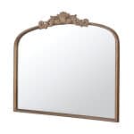 Wide Arched Mirror with Adornments, Gold, 40x31" Wide Arched Mirror with Adornments, Gold, 40x31"