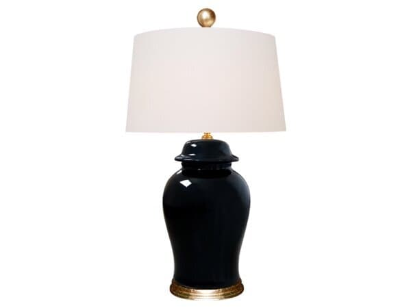 LPBWD0816E B/W Porcelain English Temple Jar Lamp LPBWD0816E B/W Porcelain English Temple Jar Lamp