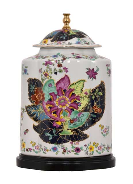LPDYY0813B Porcelain Tobacco Leaf Scallops Jar Lamp LPDYY0813B Porcelain Tobacco Leaf Scallops Jar Lamp