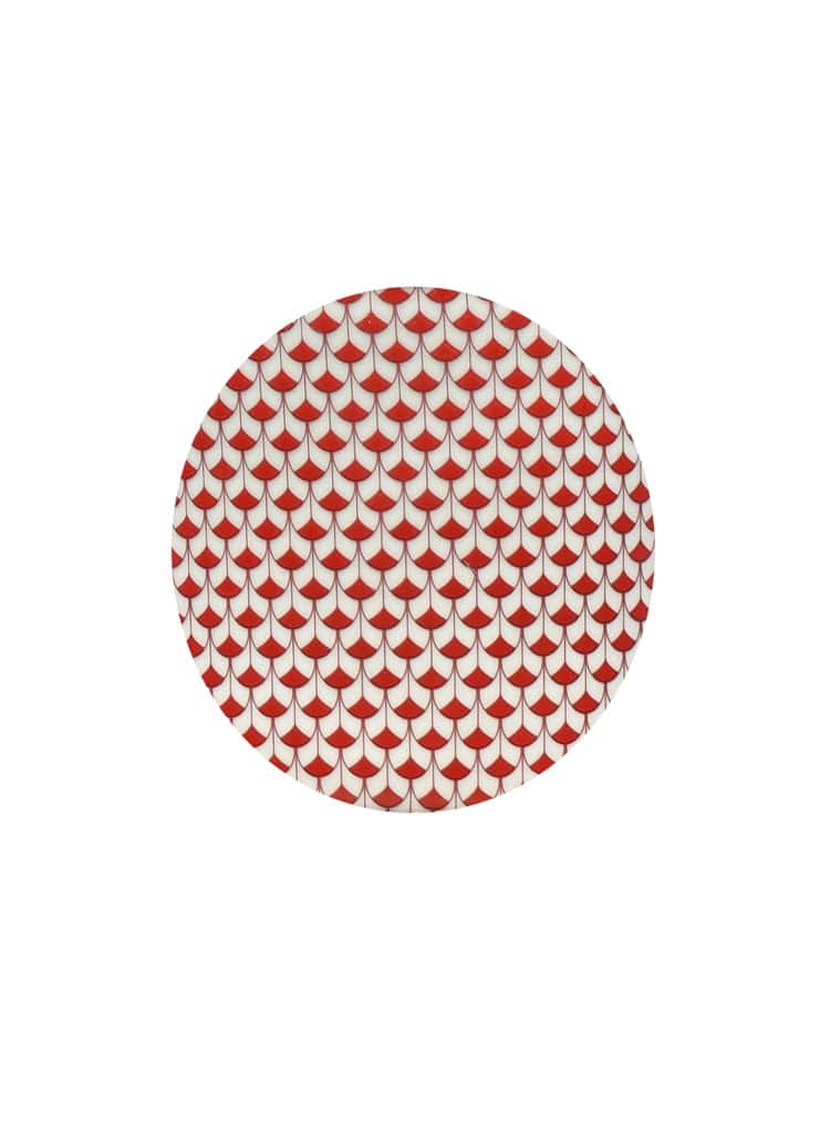 LPRFW088NS Porcelain Red Fish Scale Oval Flat Jar Lamp LPRFW088NS Porcelain Red Fish Scale Oval Flat Jar Lamp