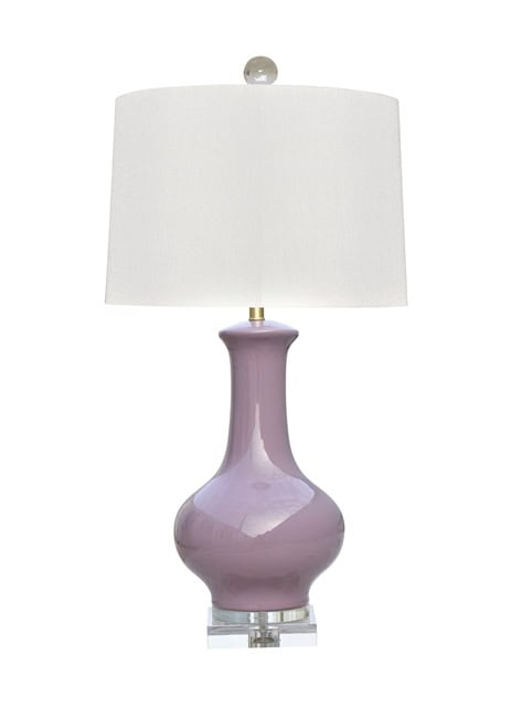 LPXYS1014AT Porcelain Lavender Vase Lamp LPXYS1014AT Porcelain Lavender Vase Lamp