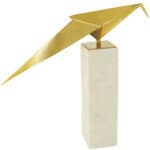 Bird Gold and White Statue Bird Gold and White Statue
