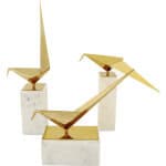 Bird Gold and White Statue Bird Gold and White Statue