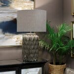 Alton Table Lamp | Gray Finish On Ceramic Body | Hardback Shade Alton Table Lamp | Gray Finish On Ceramic Body | Hardback Shade