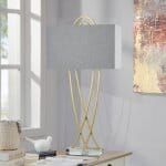 Vida Table Lamp | Brass Finish On Metal With Crystal Base | Hardback Shade Vida Table Lamp | Brass Finish On Metal With Crystal Base | Hardback Shade
