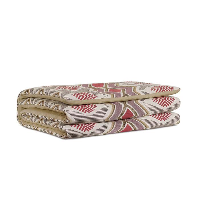 Joaquin Embroidered Queen Bed Scarf Joaquin Embroidered Queen Bed Scarf