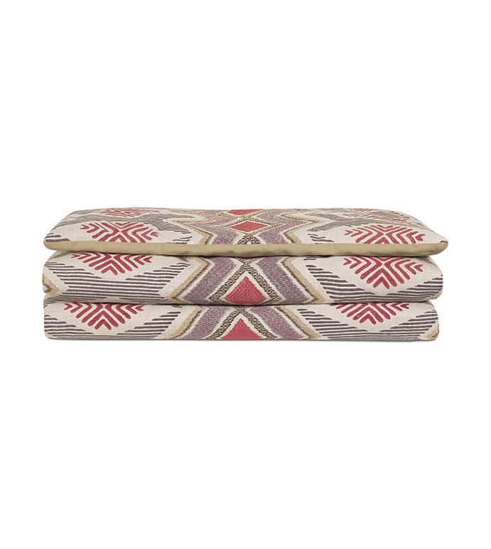 Joaquin Embroidered Queen Bed Scarf Joaquin Embroidered Queen Bed Scarf